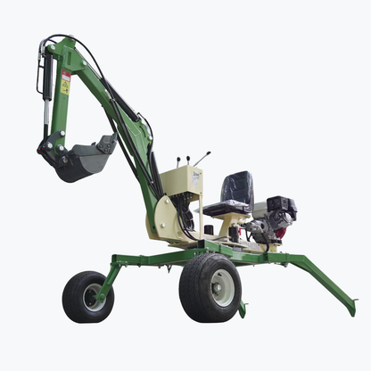TYPHON Spider One Mini Excavator - EPA Certified Honda GX390, 360° Rotation, Towable