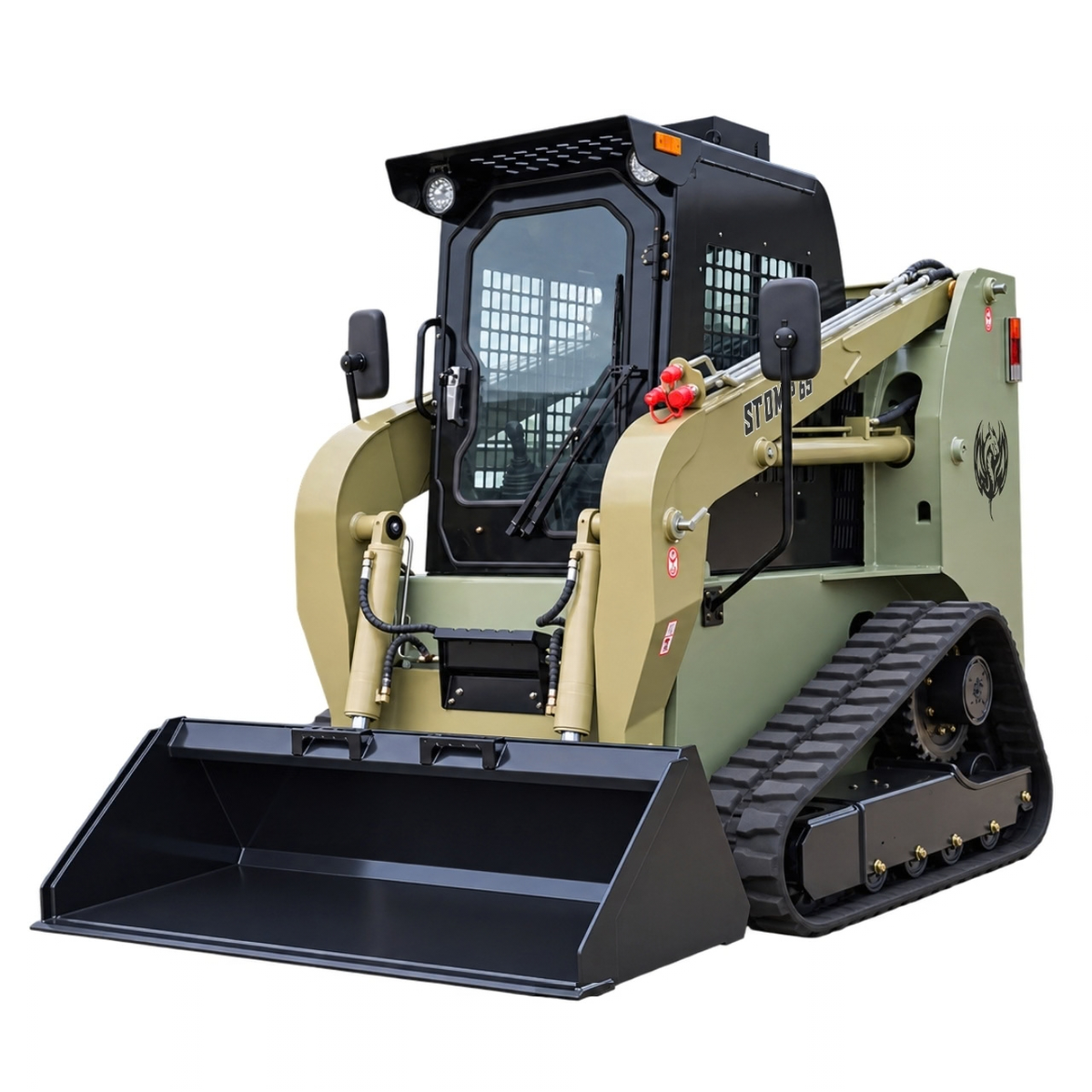 TYPHON STOMP 65 Mini Skid Steer Loader PROPACT Series 74 HP Cummins Diesel, Dual Hydraulics, A/C & Heater Cab