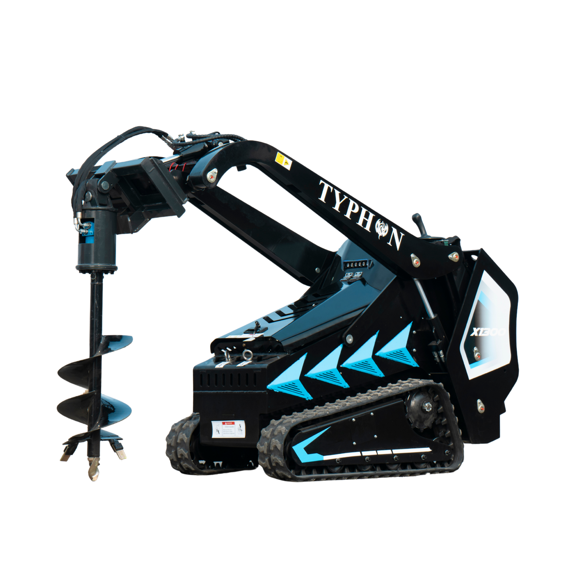 Hydraulic Earth Auger Attachment 200mm for Mini Skid Steer – TYPHON STOMP X1300 & STOMP 509 - New Excavator For Sale