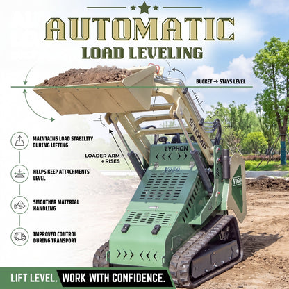 TYPHON STOMP V950 25HP Kubota Diesel Mini Skid Steer Track Loader – Konstructz Series