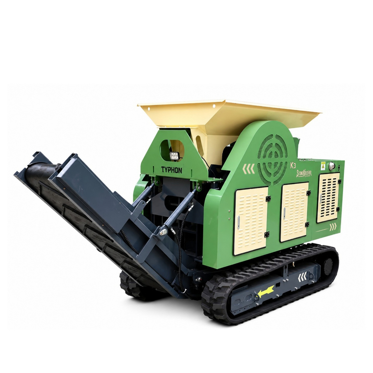 TYPHON STONEKRUSHER K3 Compact Tracked Jaw Crusher – 24.8HP Kubota Diesel  KONSTRUCTZ Series