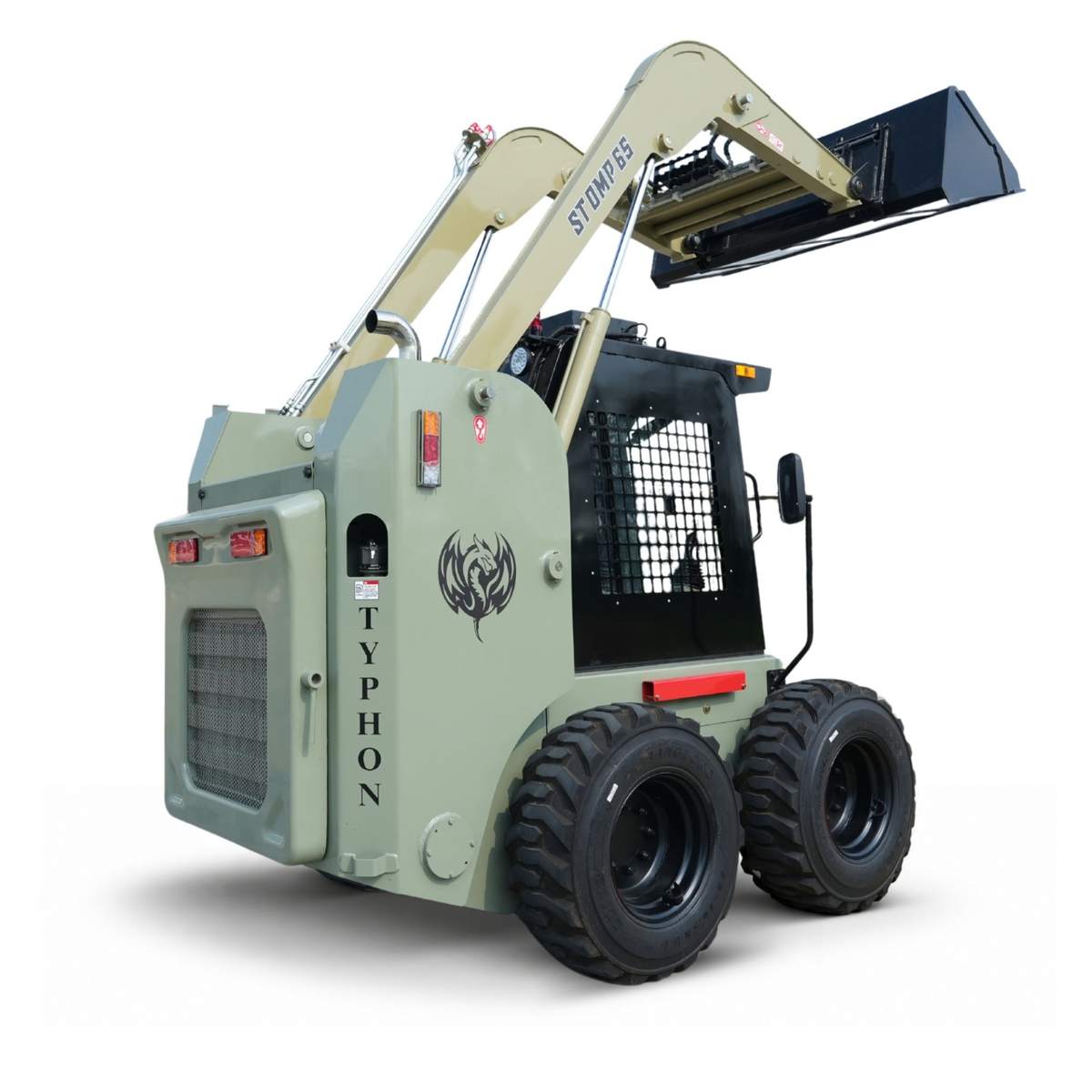 TYPHON STOMP 65 PROPACT Series Wheel Skid Steer Loader - 74 HP Cummins Diesel, Dual Hydraulics, Enclosed A/C Cab