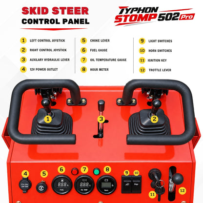 TYPHON STOMP 502 PRO Compact Track Loader - 22.1 HP Honda GX690 - 3-Pump Hydraulics - EPA Certified