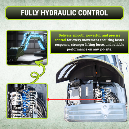 TYPHON KUVOU 4.0 mini excavator Kubota D1703 Diesel engine with 4Ton Operating Weight AC/ Heater