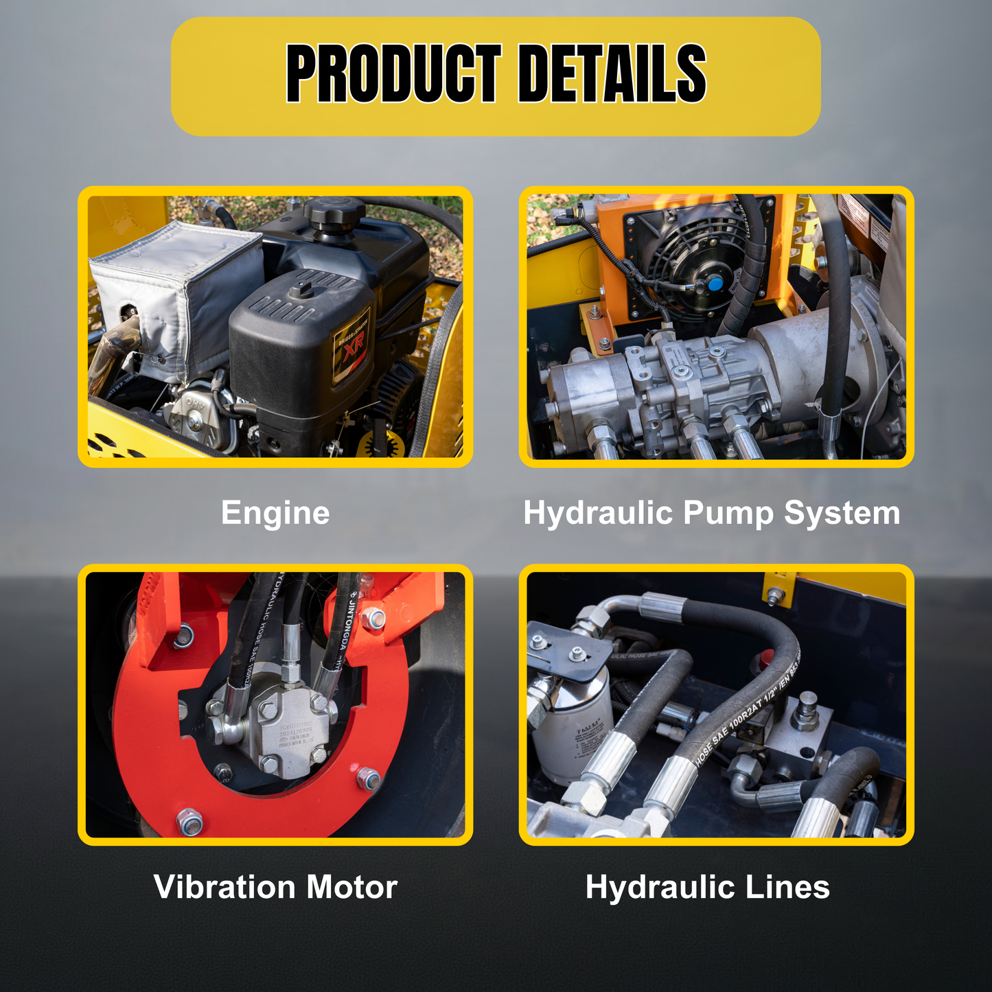 TYPHON Fury 15 Compact Road Roller – Hydraulic Drive, Front Wheel Vibration System, 13.5 hp B&S Gas Engine