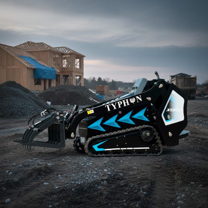 Hydraulic Log & Wood Grabber Attachment for Mini Skid Steer  Fits TYPHON STOMP X1300 & 509 - New Excavator For Sale