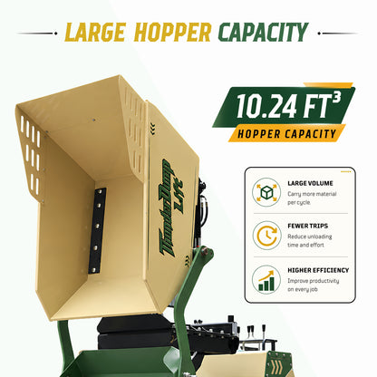 TYPHON ThunderDump Lift KONSTRUCTZ Series Compact Tracked Dumper Honda GX390, 2,205 lb Capacity