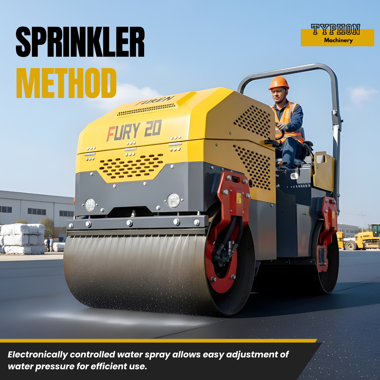 Fury 20 Mini Road Roller Hydraulic Two Wheel Drive, Front Wheel Vibration System, 23 hp B&S Engine USA