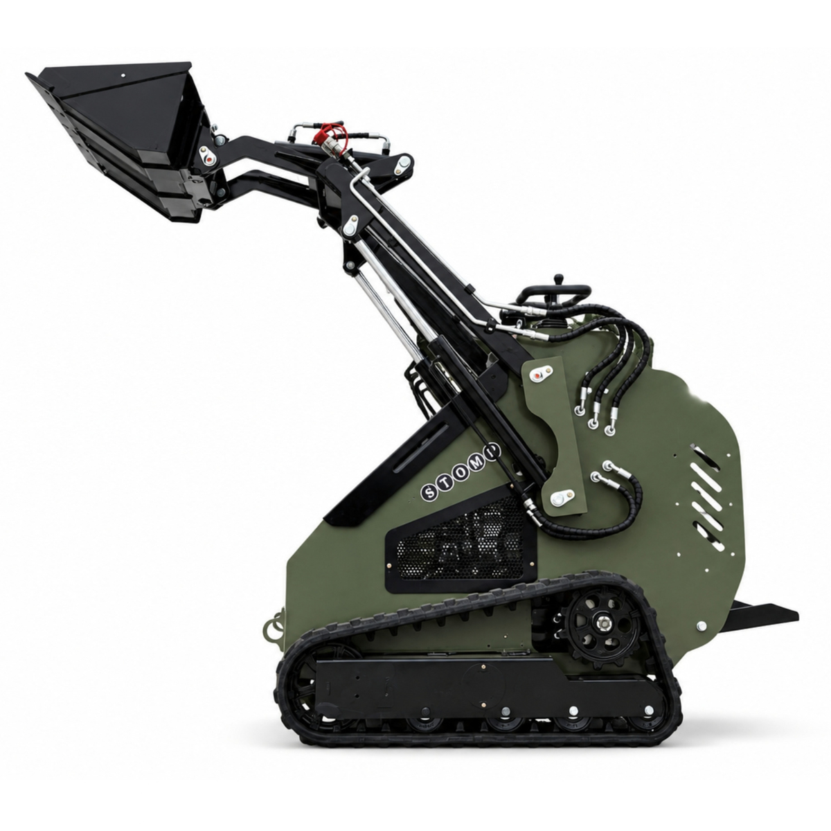 TYPHON STOMP 501 PRO Mini Skid Steer Loader – 23 HP V-Twin, Triangle Rubber Tracks (EPA Certified)