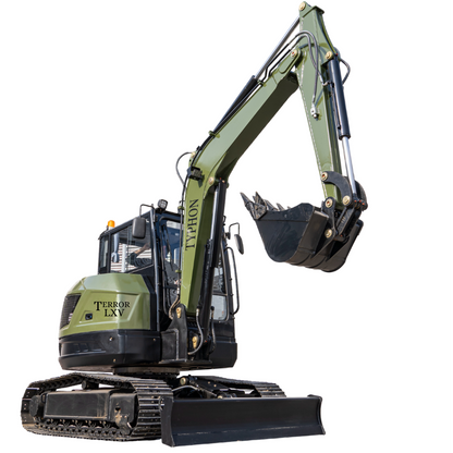 TYPHON TERROR LXV 6.6 Ton Mini Excavator Kubota V2607 56.9HP AC/Heater Cabin Boom Swing Two Speed Travel 0.23m³ Bucket  Heavy Duty Construction Machine