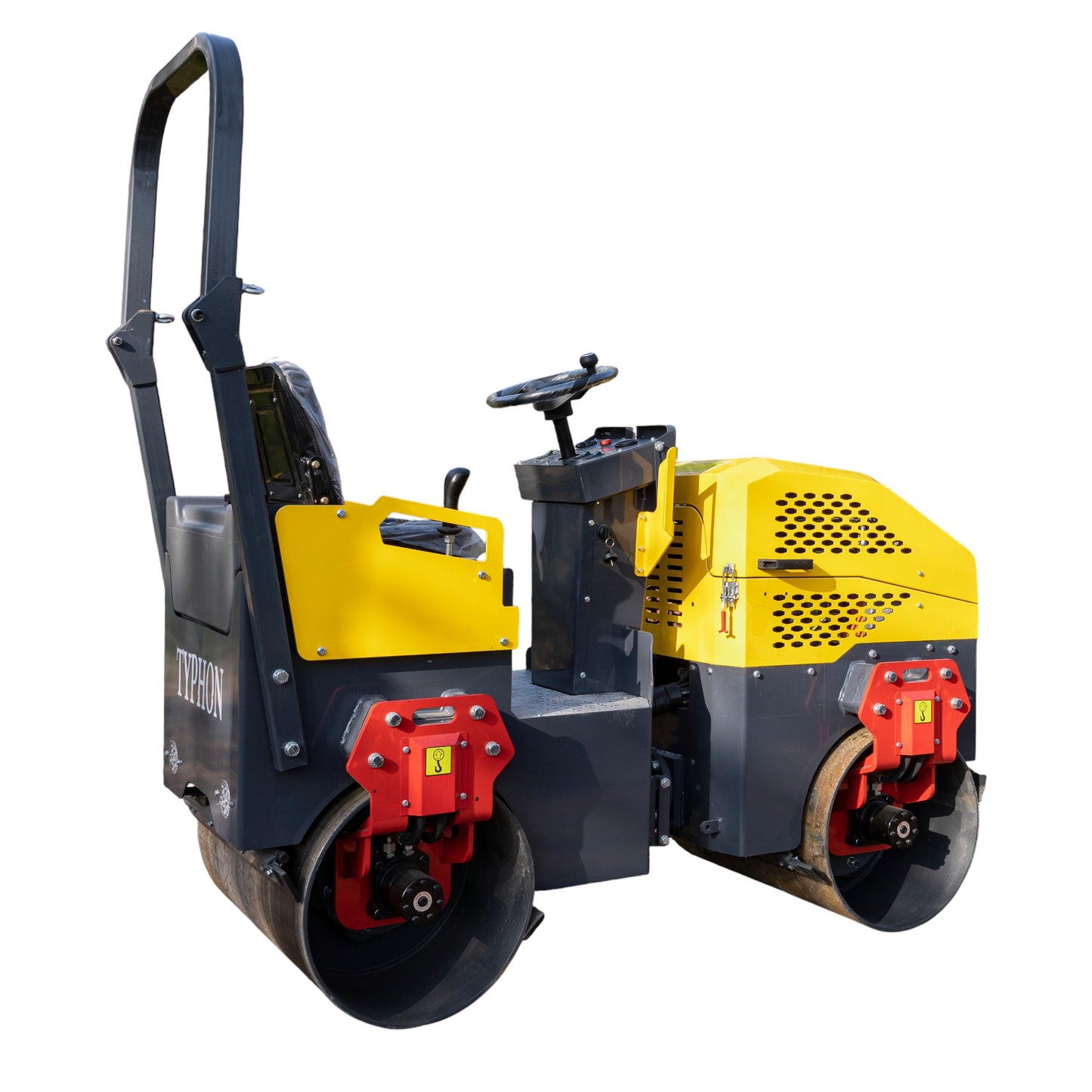 TYPHON Fury 15 Compact Road Roller – Hydraulic Drive, Front Wheel Vibration System, 13.5 hp B&S Gas Engine