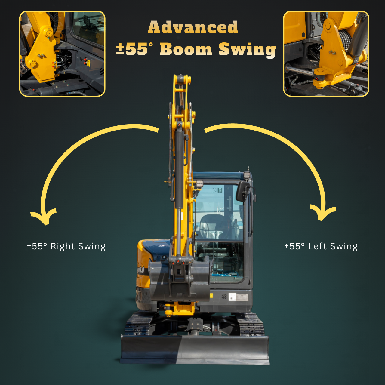 TYPHON NAGA 4.0 Mini Excavator 4-Ton Class with YANMAR 3TNV88F Engine, Zero Tail Swing, High Breakout Force, Advanced Hydraulics & Operator-Friendly Cabin