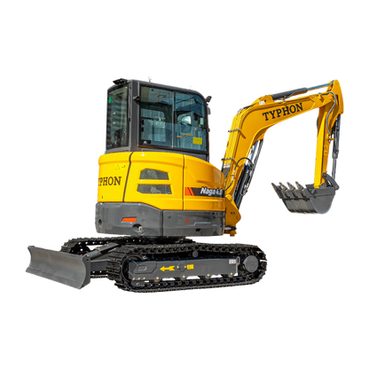 TYPHON NAGA 4.0 Mini Excavator 4-Ton Class with YANMAR 3TNV88F Engine, Zero Tail Swing, High Breakout Force, Advanced Hydraulics & Operator-Friendly Cabin