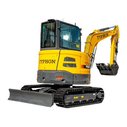TYPHON NAGA 4.0 Mini Excavator 4-Ton Class with YANMAR 3TNV88F Engine, Zero Tail Swing, High Breakout Force, Advanced Hydraulics & Operator-Friendly Cabin