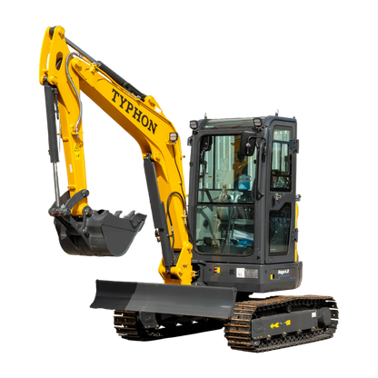 TYPHON NAGA 4.0 Mini Excavator 4-Ton Class with YANMAR 3TNV88F Engine, Zero Tail Swing, High Breakout Force, Advanced Hydraulics & Operator-Friendly Cabin