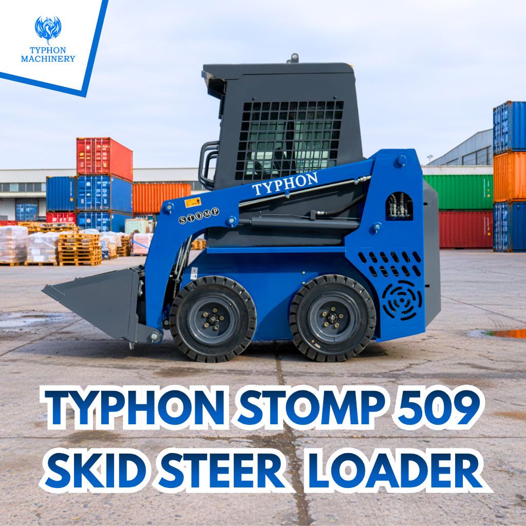 TYPHON STOMP 509 Mini Skid Steer 1.4ton with Kubota D1105  25hp  water cooled 4-Cycle Diesel engine