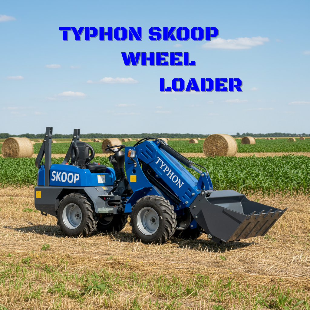 TYPHON SKOOP Wheel Loader with Kubota D1105 diesel engine 25 hp 1 ton Load USA