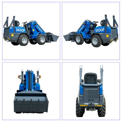 TYPHON SKOOP Wheel Loader with Kubota D1105 diesel engine 25 hp 1 ton Load USA