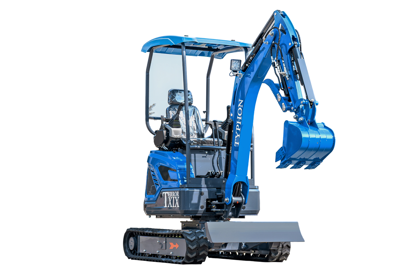 New TYPHON TERROR XIX STORM Mini Excavator 4000lbs 20.4hp Kubota D902 engine  Trench Digger with Boom Swing, Canopy, Retractable Tracks