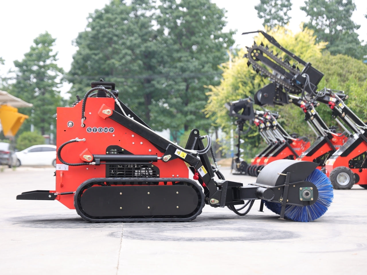 Skid Steer Loader Sweeper Attachment - New Excavator For Sale