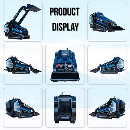 TYPHON STOMP X1300 Mini Skid Steer Loader with Kubota D1105 25hp Engine and Advance Hydraulic Systems