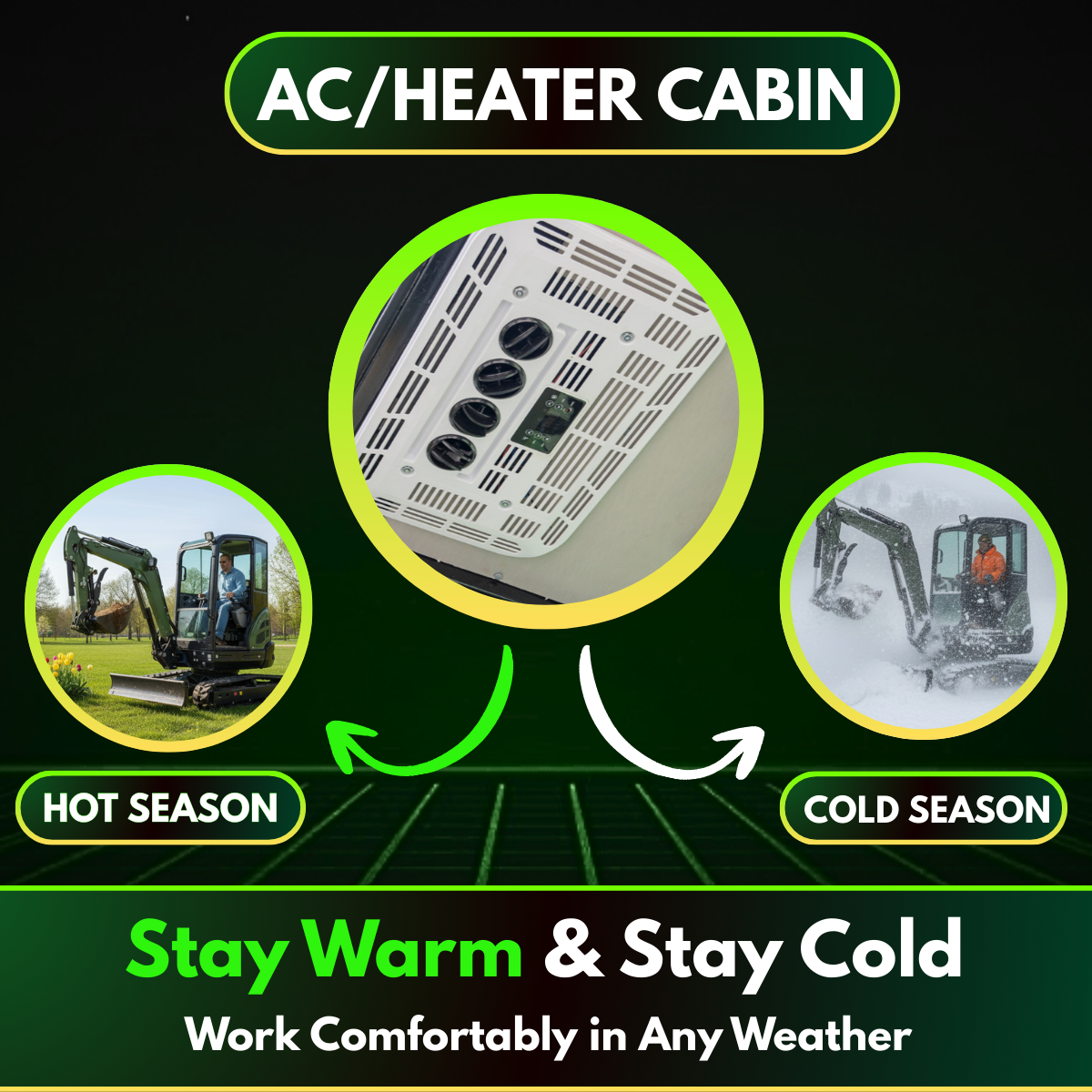 TYPHON TERROR XXV Prestige Mini Excavator 2.7Ton, Kubota D1105 25.1 HP, Comfortable Cabin with AC & Heater, Retractable Track, Boom Swing