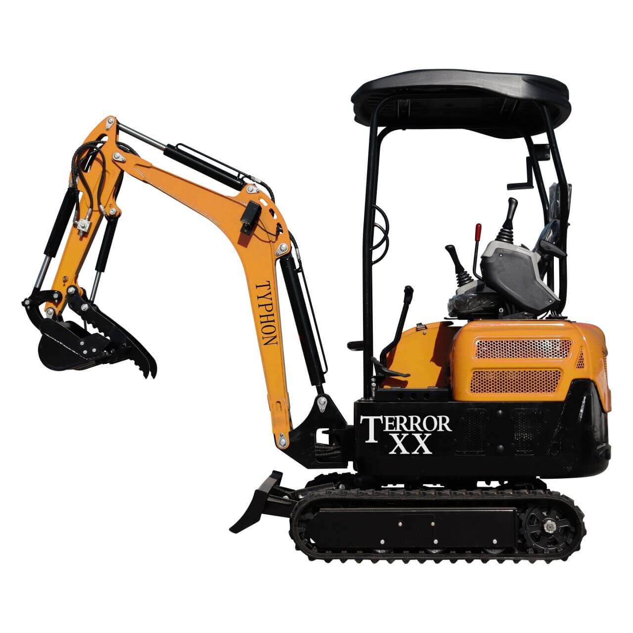 2025 4,000 lb TYPHON TERROR XX Mini Excavator Rubber Track with Kubota D902 Diesel Engine USA