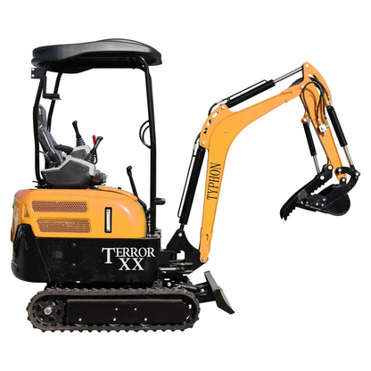 2025 4,000 lb TYPHON TERROR XX Mini Excavator Rubber Track with Kubota D902 Diesel Engine USA