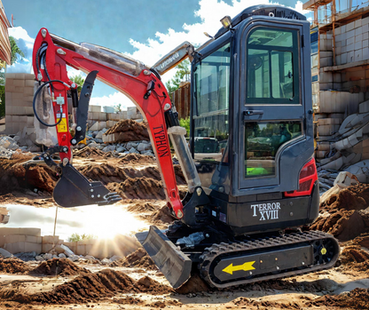 TYPHON TERROR XVIII Prestige 2 Ton Mini Excavator, KUBOTA Diesel Engine