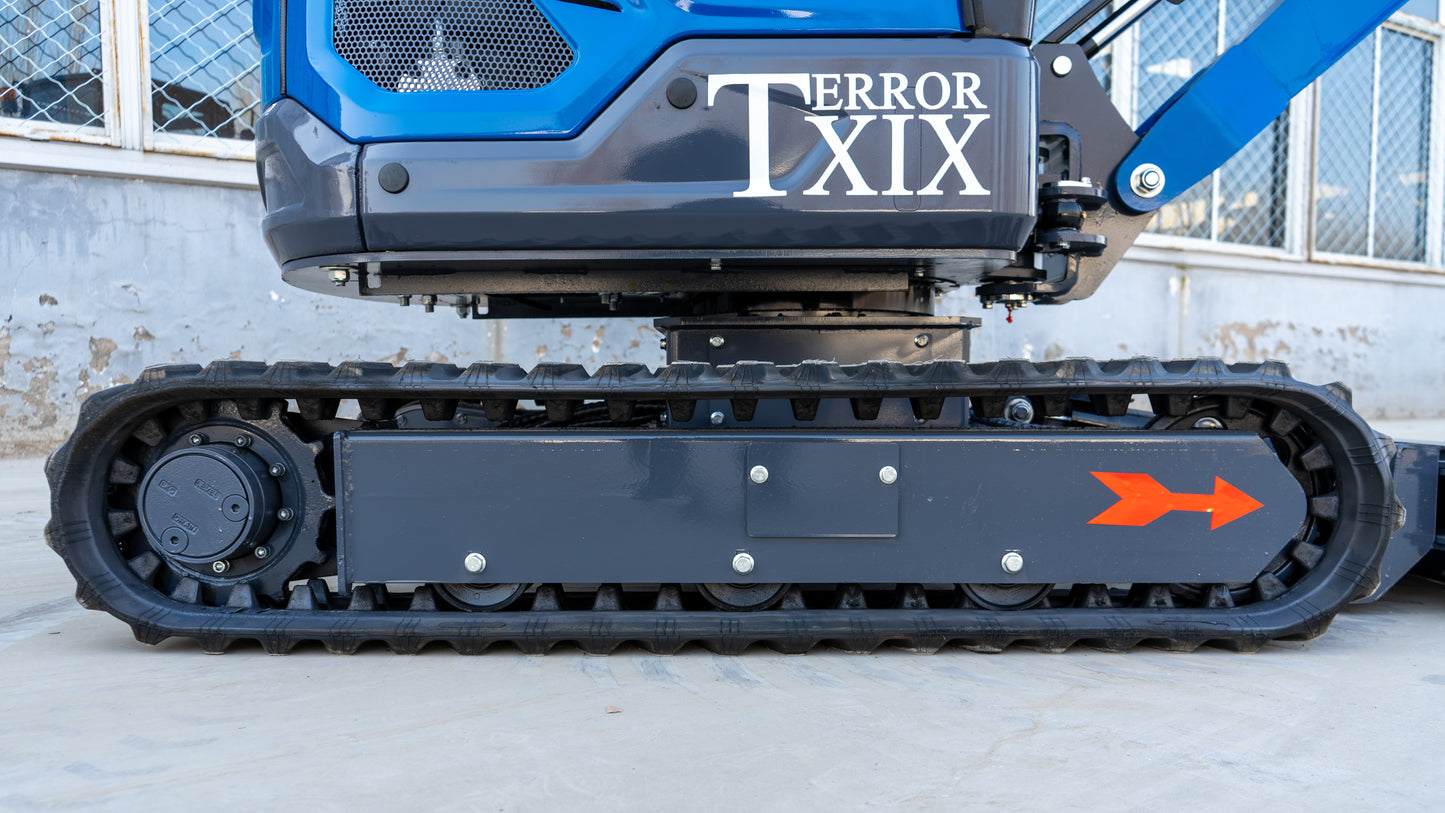 TYPHON TERROR XIX Prestige, 20.4 HP Kubota D902 4200lbs Mini Excavator with Boom Swing, Retractable Tracks, and Heater Cabin