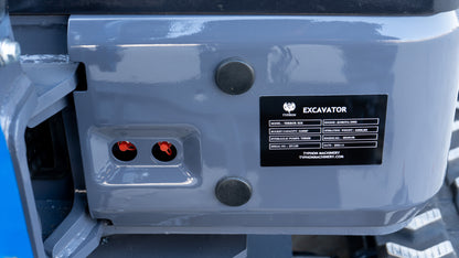 TYPHON TERROR XIX Prestige, 20.4 HP Kubota D902 4200lbs Mini Excavator with Boom Swing, Retractable Tracks, and Heater Cabin