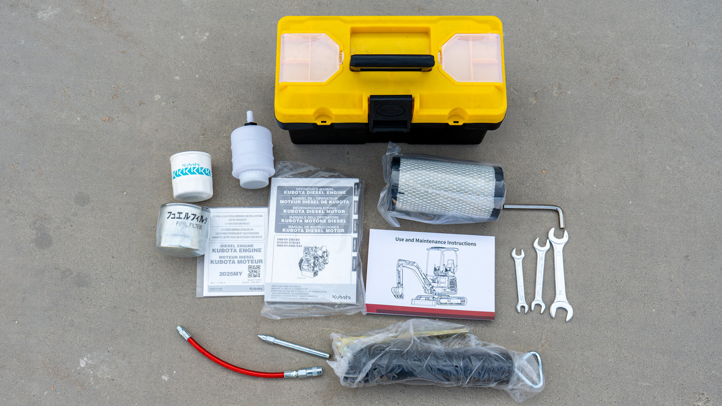 TYPHON TERROR XIX Prestige, 20.4 HP Kubota D902 4200lbs Mini Excavator with Boom Swing, Retractable Tracks, and Heater Cabin