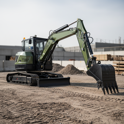 TYPHON TERROR LXV 6.6 Ton Mini Excavator Kubota V2607 56.9HP AC/Heater Cabin Boom Swing Two Speed Travel 0.23m³ Bucket  Heavy Duty Construction Machine