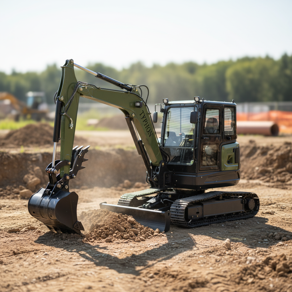 TYPHON TERROR LXV 6.6 Ton Mini Excavator Kubota V2607 56.9HP AC/Heater Cabin Boom Swing Two Speed Travel 0.23m³ Bucket  Heavy Duty Construction Machine