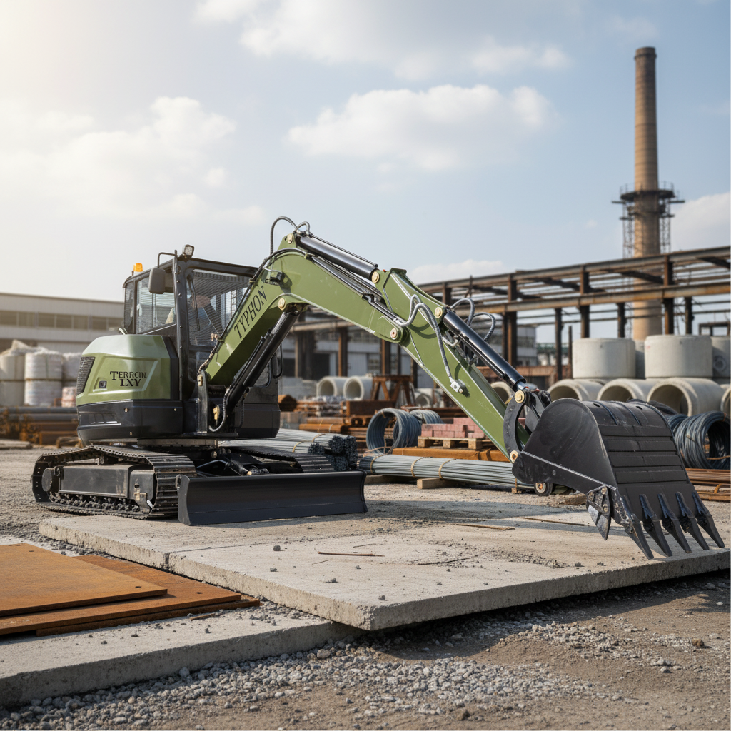 TYPHON TERROR LXV 6.6 Ton Mini Excavator Kubota V2607 56.9HP AC/Heater Cabin Boom Swing Two Speed Travel 0.23m³ Bucket  Heavy Duty Construction Machine