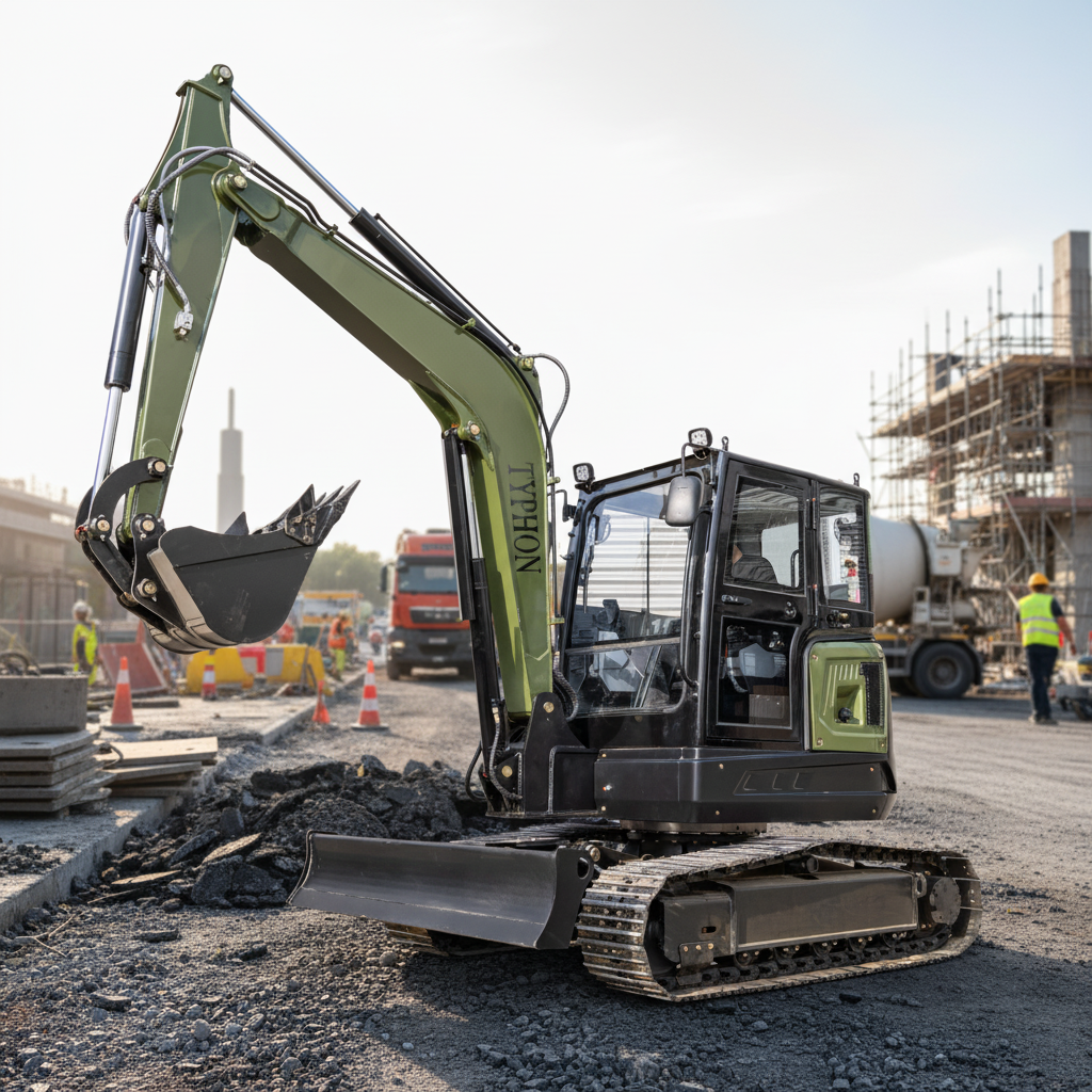 TYPHON TERROR LXV 6.6 Ton Mini Excavator Kubota V2607 56.9HP AC/Heater Cabin Boom Swing Two Speed Travel 0.23m³ Bucket  Heavy Duty Construction Machine