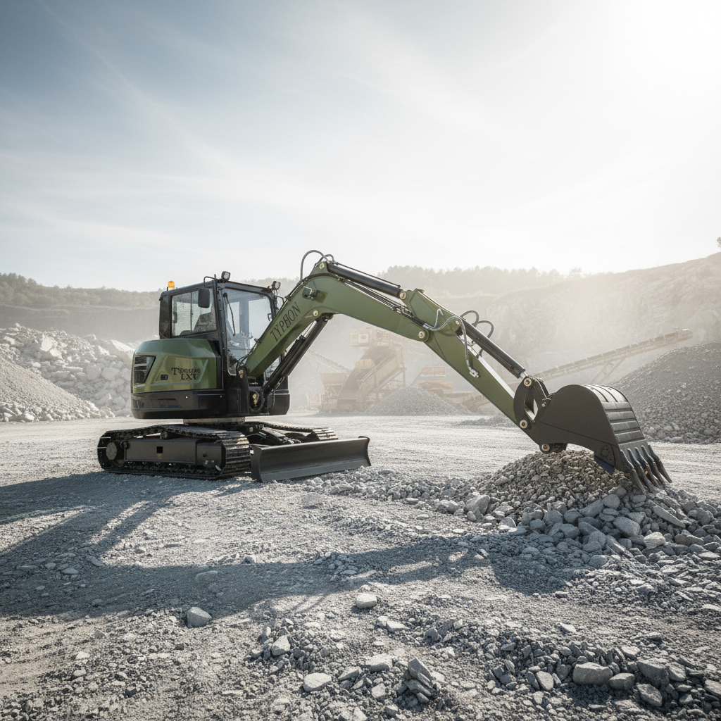 TYPHON TERROR LXV 6.6 Ton Mini Excavator Kubota V2607 56.9HP AC/Heater Cabin Boom Swing Two Speed Travel 0.23m³ Bucket  Heavy Duty Construction Machine