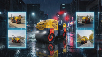 Fury 20 Mini Road Roller Hydraulic Two Wheel Drive, Front Wheel Vibration System, 23 hp B&S Engine USA